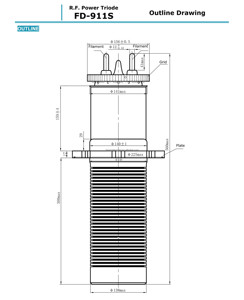 Tube d'oscillation à triode électronique RF FD-911S d'origine chinoise BEIJING, tube de puissance pour machine haute fréquence - Product Image 3