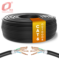 Cable de Red Ethernet RJ45 Cat5e UTP CCA de Cobre de Alta Calidad Jinjin, 1000 pies, Revestimiento de PVC, 8 Conductores, para Datos LAN en Interiores