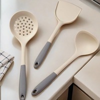 Ustensiles de cuisine quotidiens : Ensemble de spatules et cuillères à soupe en silicone antiadhésives, résistantes aux hautes températures et antidérapantes pour la maison