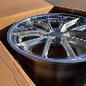 Jantes en aluminium forgé GVICHN personnalisées, finition argent brossé poli, nouvelles, deux pièces - Product Image 2