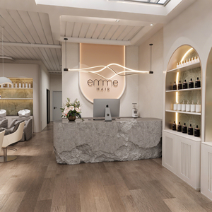 Modern Nail Salon Station Design | Custom Manicure Table & <b>Mirror</b> Set | One-Stop Nail Salon Furniture & Decoration Solution - Product Image 4