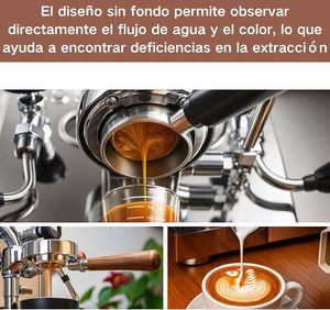 Portafiltro Cuadrado Negro de 51/54/58 mm sin Fondo, 2/3 Orejas, Clásico, Popular, Ecológico, de Madera, con Logotipo Personalizado, para Café Espresso - Product Image 3