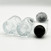 Flacon vaporisateur de parfum portable vide de 50 ml, en verre transparent avec bouchon à bille et pulvérisateur