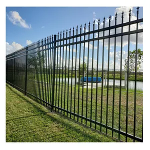 Best-selling Powder Coated Galvanized Wrought Iron Steel Square Tube Fence Design Pakistan