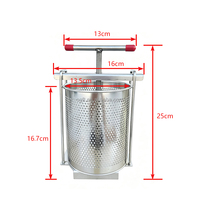 Presse à miel manuelle en acier inoxydable de 3,5 L, presse à cire d'abeille à baril perforé, presse-agrumes, équipement d'apiculture