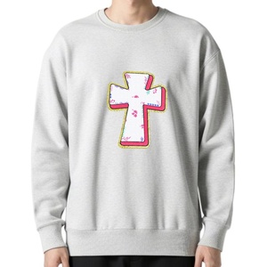 En gros, Badge brodé en chenille à motifs croisés et floraux, thermocollant, doré pailleté, pour vêtements chrétiens, sweat-shirts, sacs et projets DIY - Product Image 5