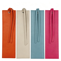 Marque-pages colorés à finition auto-adhésive en similicuir pour broderie au point de croix, étui vierge pour marque-pages à broder, finition DIY pour broderie au point de croix