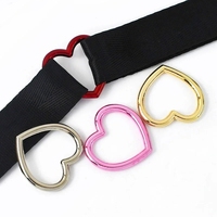 MeeTee BF828 35mm Autres accessoires de maroquinerie DIY, boucle en D en forme de cœur colorée pour porte-clés et sangle de sac à main