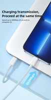 Cable USB Tipo-C a Tipo-C de 60W 6A con Cubierta Trenzada para iPhone 15/16 para Carga Rápida y Transferencia de Datos