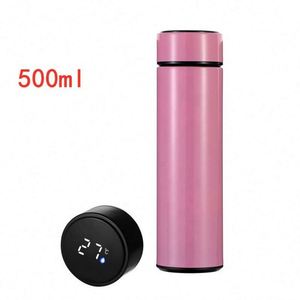 แก้วเก็บความร้อนอัจฉริยะ Ys104 โลโก้ 500 มล. พร้อมไฟ LED และหน้าจอแสดงอุณหภูมิแบบดิจิตอล กระติกน้ำสุญญากาศสแตนเลส ของขวัญส่งเสริมการขายแบบกำหนดเองได้ - Product Image 4