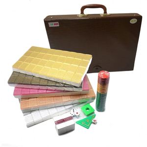 Jeu de Mahjong en Acrylique Transparent Portable – Tuiles de Mahjong Classiques pour la Maison, Idéal pour les Fêtes et les Réunions - Product Image 1