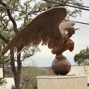 Statue d'ange <span class=keywords><strong>nu</strong></span> <span class=keywords><strong>masculin</strong></span> ailé en bronze, grande taille, décorative pour jardin, populaire, accroupi sur une boule - Product Image 3