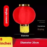 Serie de faroles rojos, farol de cuerda impermeable para exteriores para Año Nuevo chino, estampado decorativo plegable, decoraciones para fiestas, Año Nuevo