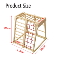 Structure d'escalade Montessori pour enfants avec toboggan, style moderne, pour grimpeurs