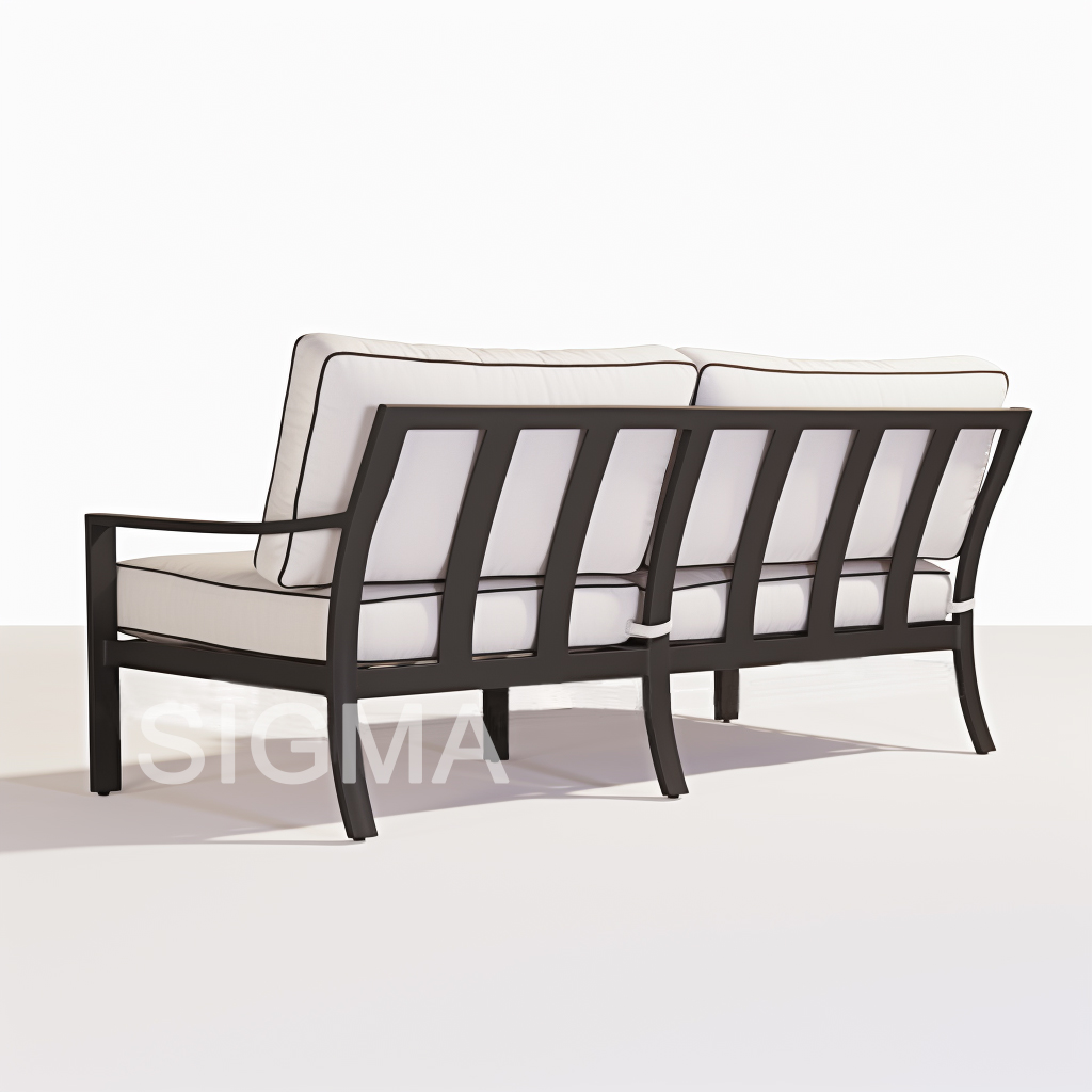 Best price leisure all weather aluminum frame garden patio sectional sofa modern aluminum poolside sofa love seat