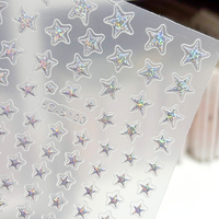 Autocollants pour ongles holographiques en relief 5D, paillettes brillantes, forme de cœur, étoile, diamant, pour la décoration des ongles en DIY