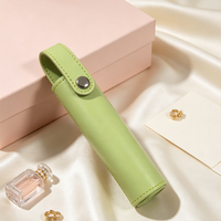 Pochette à parfum minimaliste en cuir PU avec bouton-pression, étui de protection portable pour flacon de parfum, sac cadeau personnalisé