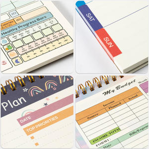 Logo personnalisé de belle qualité à faire liste Sprial Plan pour chaque <span class=keywords><strong>semaine</strong></span> bloc-notes planificateur d'agenda personnalisé - Product Image 1