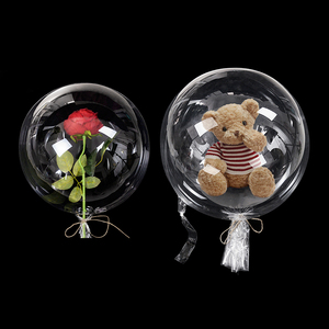Palloncini a bolle Bobo trasparenti a collo largo fiori di san valentino <span class=keywords><strong>orso</strong></span> palloncini trasparenti per decorazioni di imballaggio regalo di compleanno di nozze - Product Image 2