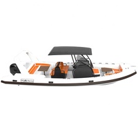 Thaïlande haute vitesse 25ft RHIB760 patrouille ORCA /Hypalon/PVC bateaux à côtes en aluminium avec terrasse