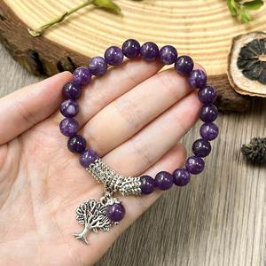 Bracelet en pierre naturelle avec perles de verre colorées pour l'équilibre émotionnel, emballage d'exportation sécurisé de qualité supérieure, prêt à être expédié (RTS) - Product Image 1