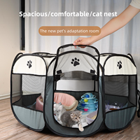Portable Pliant Pet Tente Chien Maison Octogonale Cage Pour Chat Tente Parc Chiot Chenil Facile Opération Clôture En Plein Air Grands Chiens Maison