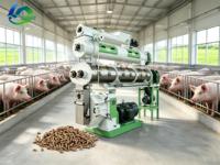 Línea de Producción de Pienso para Animales Automática con PLC de 10-25 TPH para Plantas de Fabricación de Pienso para Ganado, Aves y Peces, con Certificación CE e ISO