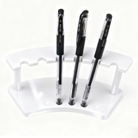 Porte-stylos autoportant en plastique transparent moderne, support pour crayons à sourcils, présentoir cosmétique, montage facile pour la papeterie