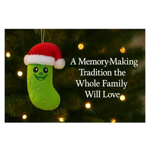 Adornos Navideños de Peluche Baratos al por Mayor, Adornos de Pepino Verde con Gorro de Santa Claus para Decoración del Árbol de Navidad, Adornos Lindos para el Hogar - Product Image 4