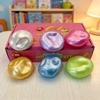 Balle anti-stress en caoutchouc populaire, bleue, moulable, sans rebond, agréable au toucher, au design attrayant