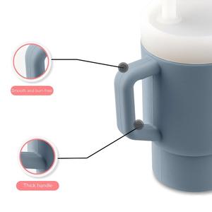 Gobelets en silicone personnalisés pour enfants avec paille, gobelets réutilisables pour bébés, gobelets pliables pour boire de l'eau pour enfants - Product Image 6