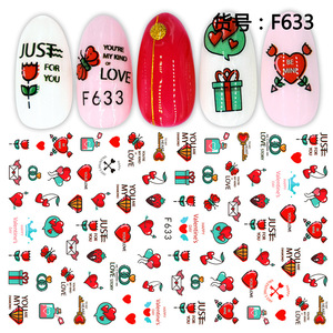 Pegatinas para <span class=keywords><strong>Uñas</strong></span> Serie F F629-F633, Pegatinas 3D para Arte de <span class=keywords><strong>Uñas</strong></span>, <span class=keywords><strong>Amor</strong></span> y San Valentín, Accesorios Autoadhesivos para <span class=keywords><strong>Uñas</strong></span> - Product Image 1
