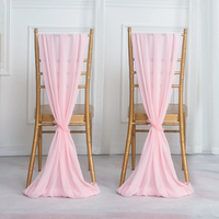 Décorations d'allée de mariage ZS-101 ceintures de chaise en mousseline de soie pour la décoration d'événement d'hôtel de fête de réception de mariage