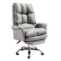 Fauteuil de direction en cuir, style canapé, mobilier de loisirs, salle d'attente de clinique, une personne, gris, extensible