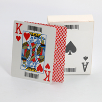 Cartes à jouer personnalisées OEM imperméables, réutilisables en PVC et papier, avec codes-barres scannables pour casino/jeu