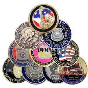 Moneda de Metal personalizada sin mínimo, accesorio de fabricación, fundición a presión 3D, monedas de Euro esmaltadas en blanco, moneda de recuerdo de la Fuerza Aérea de la Marina