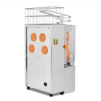 Commerciële automatische sinaasappelpersmachine van roestvrij staal met automatische invoer fruitmand voor catering