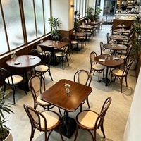 Ensemble de salle à manger commercial en bois avec banquette durable pour centre commercial, hôtel et salon