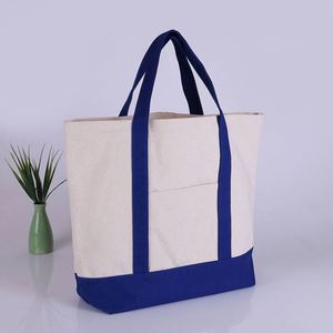 Sac fourre-tout en toile de coton personnalisé grand format avec poche et fermeture éclair pour publicité extérieure, idéal pour les anniversaires, les cadeaux ou les infirmières - Product Image 2