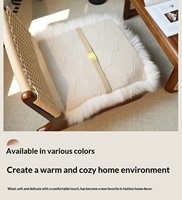 Coussin de chaise en peau de mouton australienne, support d'échantillon, vente en gros, décoration d'hiver pour la maison, coussin de siège universel en peau d'agneau, coussins de canapé