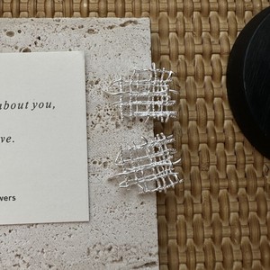 Boucles d'oreilles tressées cassées de style rétro en argent sterling S925 Design de version coréenne simple - Product Image 1