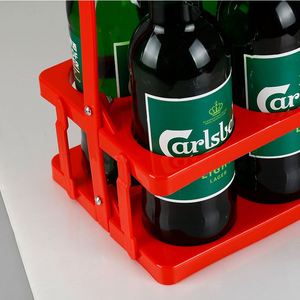 Foldable Beer Beverage Delivery Holder <b>Plastic</b> Coffee Wine Rack Basket for Party Grubhub Ubereats Doordash Postmates Drivers - Product Image 3