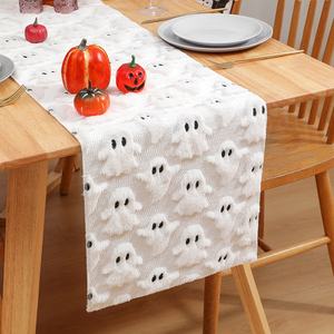 Nuevo hogar restaurante suministro directo <span class=keywords><strong>mantel</strong></span> fantasma de Ojos Negros <span class=keywords><strong>acolchado</strong></span> bordado de dos colores Bandera de <span class=keywords><strong>mesa</strong></span> estéreo impresión Simple <span class=keywords><strong>para</strong></span> - Product Image 5