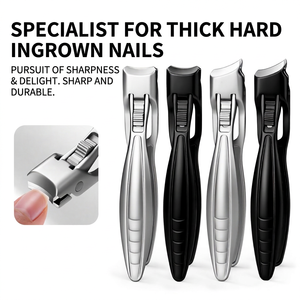 Coupe-ongles en acier inoxydable à large ouverture, lame courbée, verrou de sécurité, coupe-ongles pour ongles épais - Product Image 1