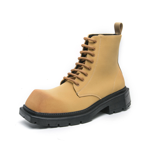 <strong>Black</strong> Yellow Thick Sole Casual <strong>Boots</strong> <strong>square</strong> <strong>toe</strong> Working <strong>Boots</strong> Size 38-45 for <strong>Men</strong> - Product Image 6