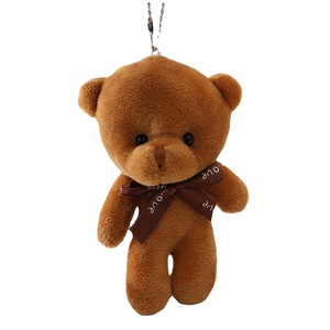 Petit ours en peluche animal en coton PP à poils courts, pendentif porte-clés, petit cadeau - Product Image 3