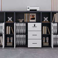 Meubles de bureau modernes, armoire de classement en panneaux de particules blancs, solution de rangement avec serrure à clé, archives de données, cloisons, armoires en bois