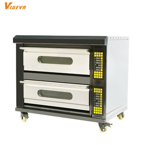 Horno Eléctrico Comercial <span class=keywords><strong>de</strong></span> Dos Pisos y Cuatro Bandejas, para Pizza, Tostar, Hornear, para Cocina, Catering Comercial, Restaurante, Hotel, Panadería - Product Image 1
