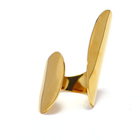 Tendance ins réseau exagéré bague d'index en forme de rouge tempérament minoritaire féminin simple titane acier plaqué or 18 carats