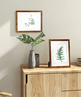 Marco de Fotos de Madera de 11x14 con Paspartú para Fotos de 8x10, Juego de Marcos de Fotos Rústicos Marrones para Escritorio y Pared, Decoración del Hogar, Regalo, Juego de 2